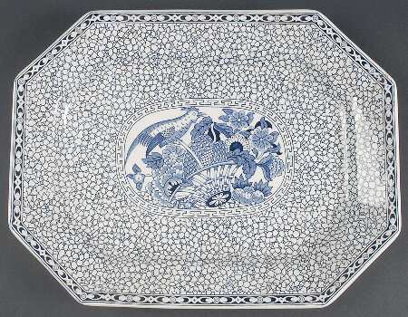 Chinese Bird 14" Oval Serving Platter