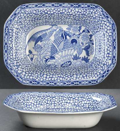 Chinese Bird 9" Oval Vegetable Bowl