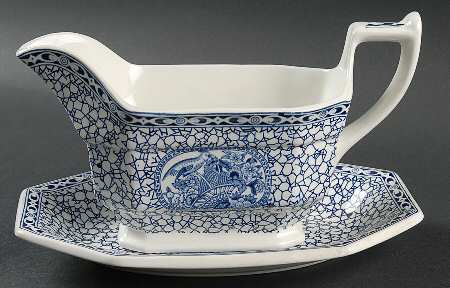 Chinese Bird Gravy Boat & Underplate