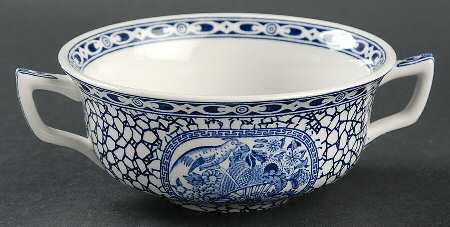 Chinese Bird Flat Cream Soup Bowl