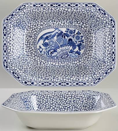 Chinese Bird 9" Oval Vegetable Bowl