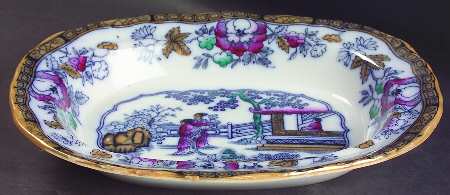 Chinese Ching 9" Oval Vegetable Bowl