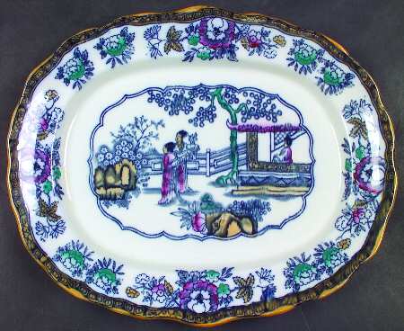 Chinese Ching 15" Oval Serving Platter