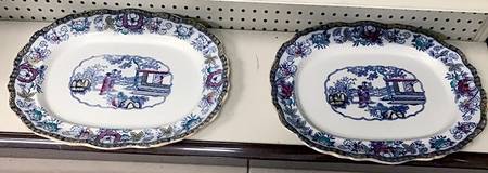 Chinese Ching 17" Oval Serving Platter