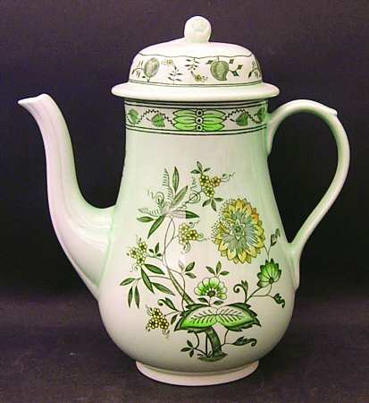 Chinese Garden Green Coffee Pot & Lid