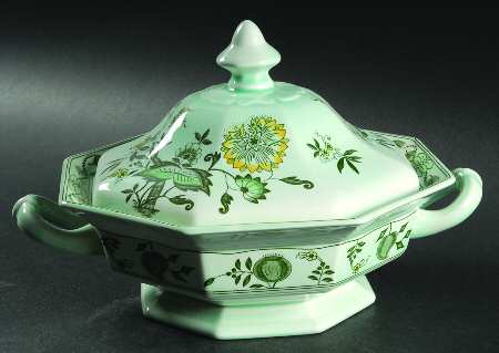Chinese Garden Green Octagonal Covered Vegetable