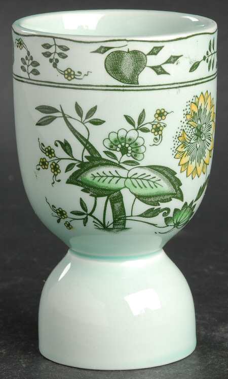 Chinese Garden Green Double Egg Cup