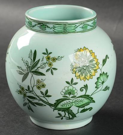 Chinese Garden Green Sugar Bowl No Lid
