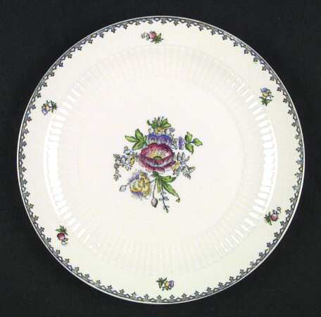 Chelsea Garden (Black Rim) Salad Plate