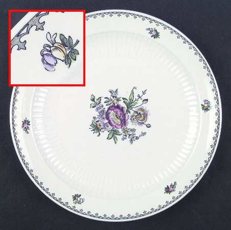 Chelsea Garden (Black Rim) Dinner Plate