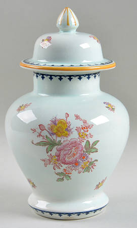 Chelsea Sprays Blue Multicolor Large Ginger Jar & Lid