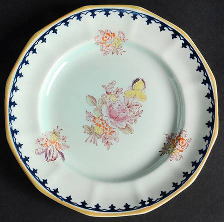 Chelsea Sprays Blue Multicolor Bread & Butter Plate