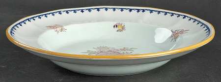 Chelsea Sprays Blue Multicolor Large Rim Soup Bowl