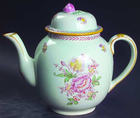 Chelsea Sprays Red (Laurel Leaf) Teapot & Lid