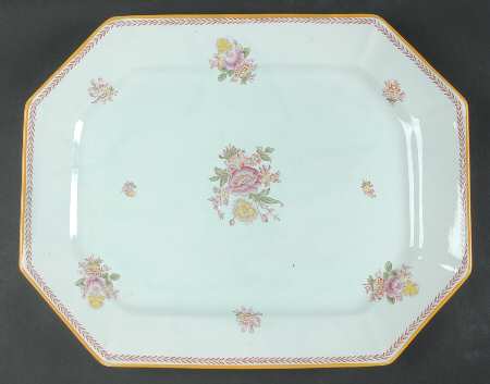 Chelsea Sprays Red (Laurel Leaf) 16" Oval Serving Platter