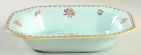 Chelsea Sprays Red (Fleur-De-Lis) 10" Oval Vegetable Bowl