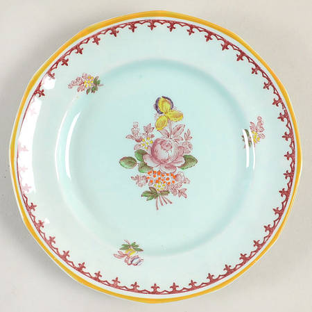 Chelsea Sprays Red (Fleur-De-Lis) Bread & Butter Plate