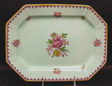 Chelsea Sprays Red (Fleur-De-Lis) 11" Oval Serving Platter