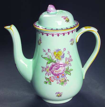 Chelsea Sprays Red (Fleur-De-Lis) Coffee Pot & Lid
