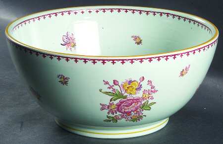 Chelsea Sprays Red (Fleur-De-Lis) 10" Large Salad Serving Bowl