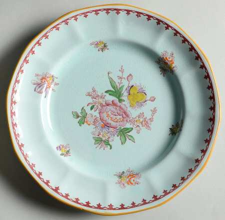Chelsea Sprays Red (Fleur-De-Lis) Salad Plate