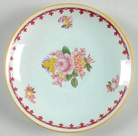 Chelsea Sprays Red (Fleur-De-Lis) Saucer for Demitasse Cup