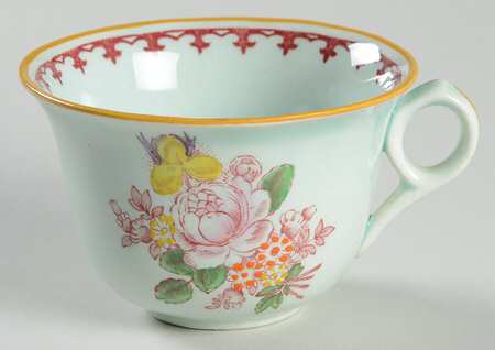 Chelsea Sprays Red (Fleur-De-Lis) Flat Demitasse Cup