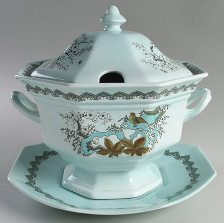 Chusan Tureen & Lid w/Underplate by Adams China