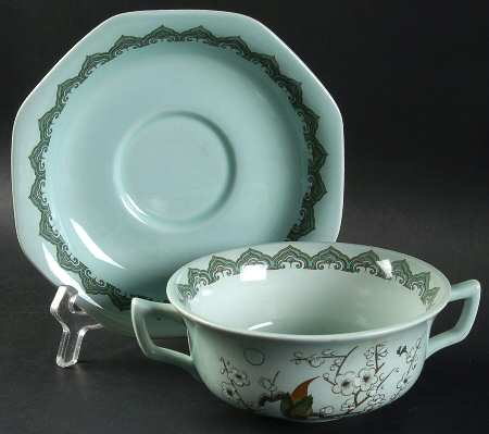 Chusan Flat Cream Soup Bowl & Saucer Set