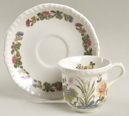Country Meadow Flat Demitasse Cup & Saucer Set