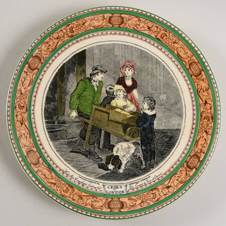Cries of London (Green & Brown rim) Wall Plate