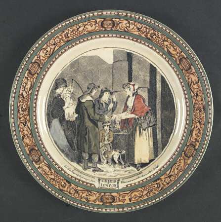 Cries of London (Green & Brown rim) Dinner Plate