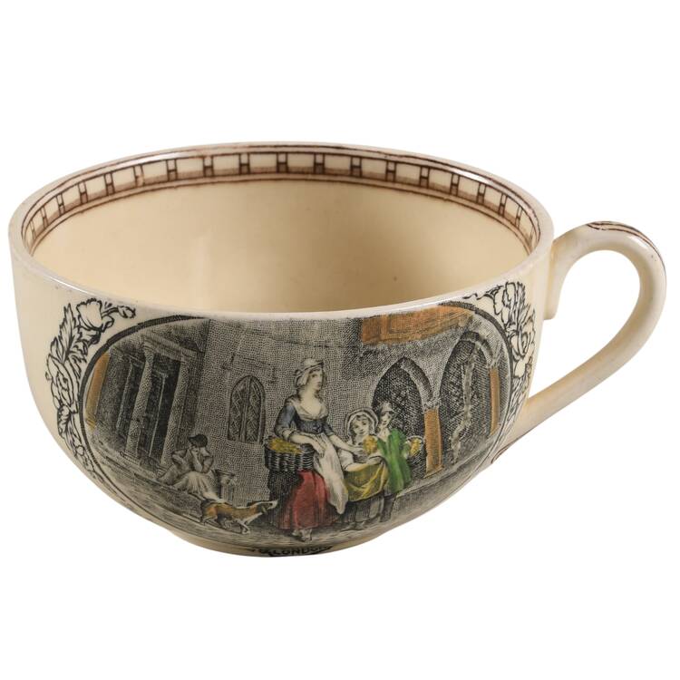 Cries of London (Brown Border) Flat Cup