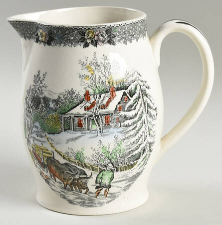 Currier & Ives Gray, Multicolor 28 Oz Pitcher