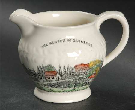 Currier & Ives (Raised Border, Cream Body) Creamer