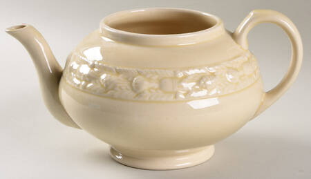 Della Robia Cream (Titian Ware) Teapot No Lid
