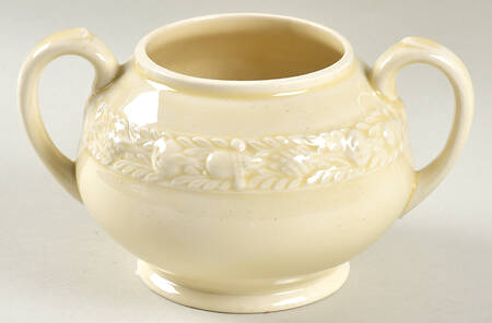 Della Robia Cream (Titian Ware) Sugar Bowl No Lid