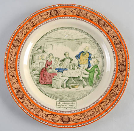 Dickens Orange (Old Back Stamp) Dinner Plate