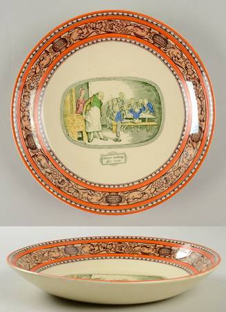 Dickens Orange (Old Back Stamp) Coupe Soup Bowl