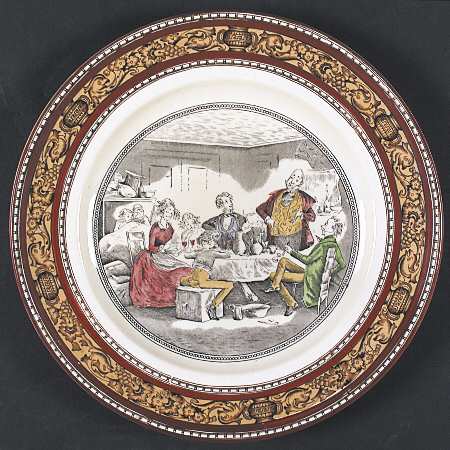Dickens Orange (Old Back Stamp) Dinner Plate