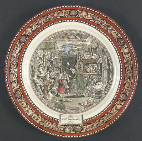 Dickens Orange (Old Back Stamp) Dinner Plate by Adams China
