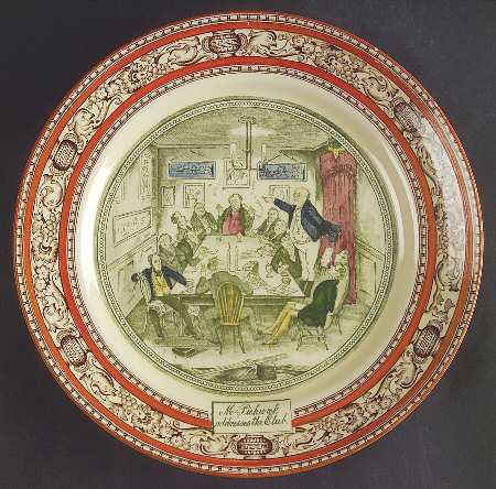 Dickens Orange (Old Back Stamp) Dinner Plate