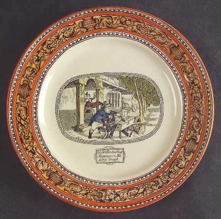 Dickens Orange (Old Back Stamp) Dessert/Pie Plate