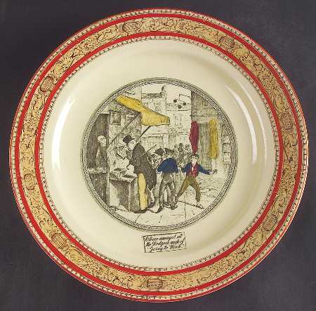 Dickens Orange (Old Back Stamp) 12" Chop Plate (Round Platter)