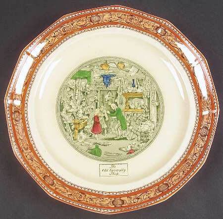 Dickens Orange (Old Back Stamp) 12" Chop Plate (Round Platter)
