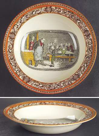 Dickens Orange (Old Back Stamp) Rim Fruit/Dessert (Sauce) Bowl