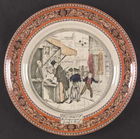 Dickens Orange (Old Back Stamp) Luncheon Plate