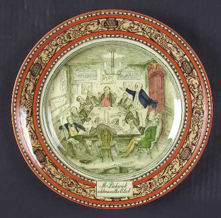 Dickens Orange (Old Back Stamp) Luncheon Plate