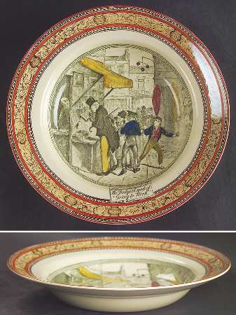 Dickens Orange (Old Back Stamp) Rim Soup Bowl