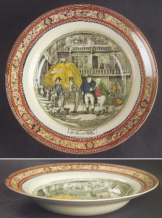 Dickens Orange (Old Back Stamp) Rim Soup Bowl